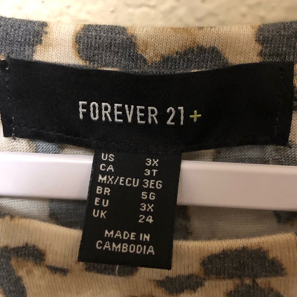 NWOT Forever 21 Plus Animal Print Hi-Lo Top (1X/2X) - Picture 6 of 7